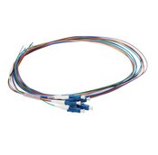 6 Fiber Pigtail, LC/UPC, 900 µm, 9 µm OS2, 1m